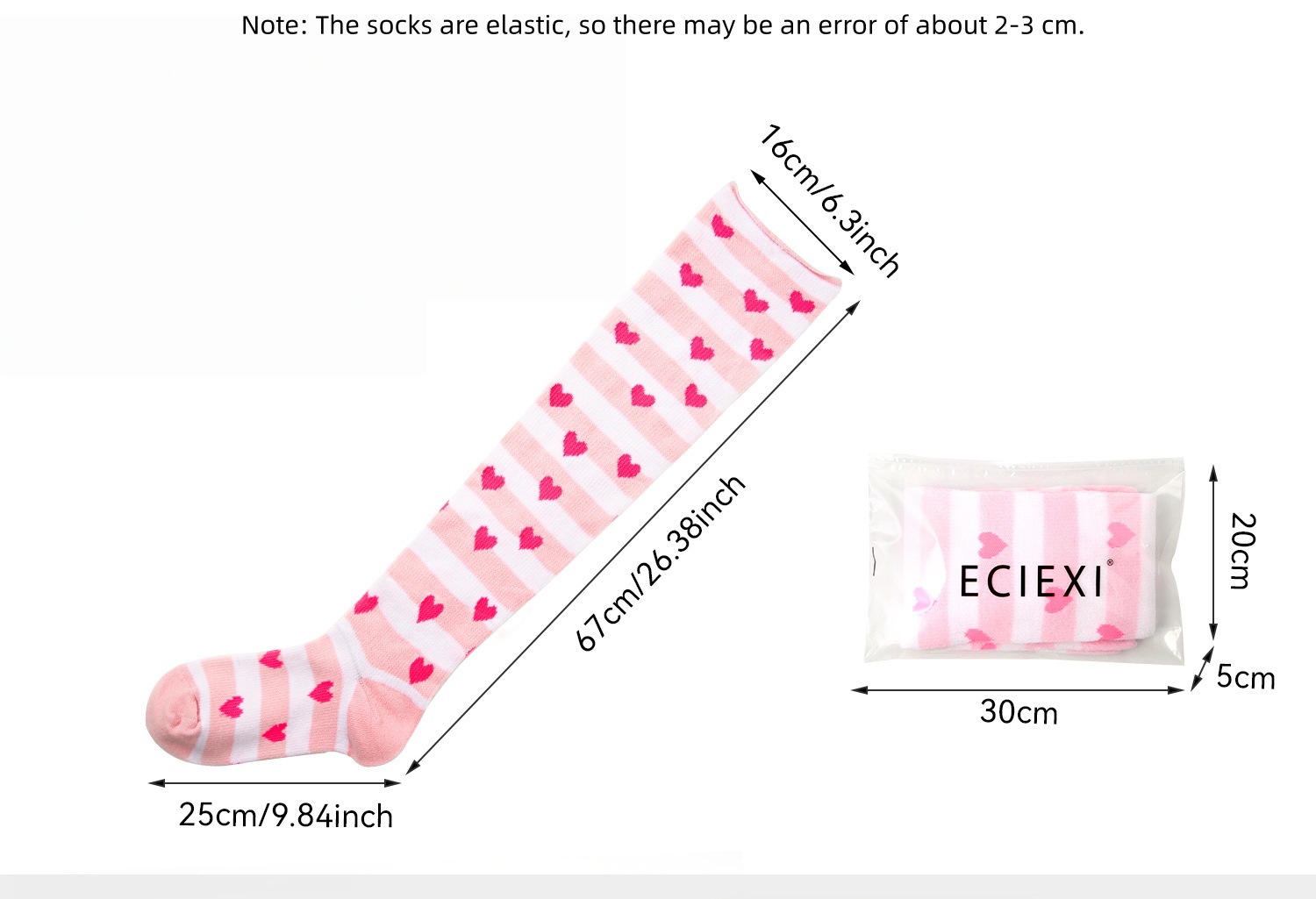 Plus Size Thigh High Socks For Women - Stretchy Polka Dot Over Knee Stockings